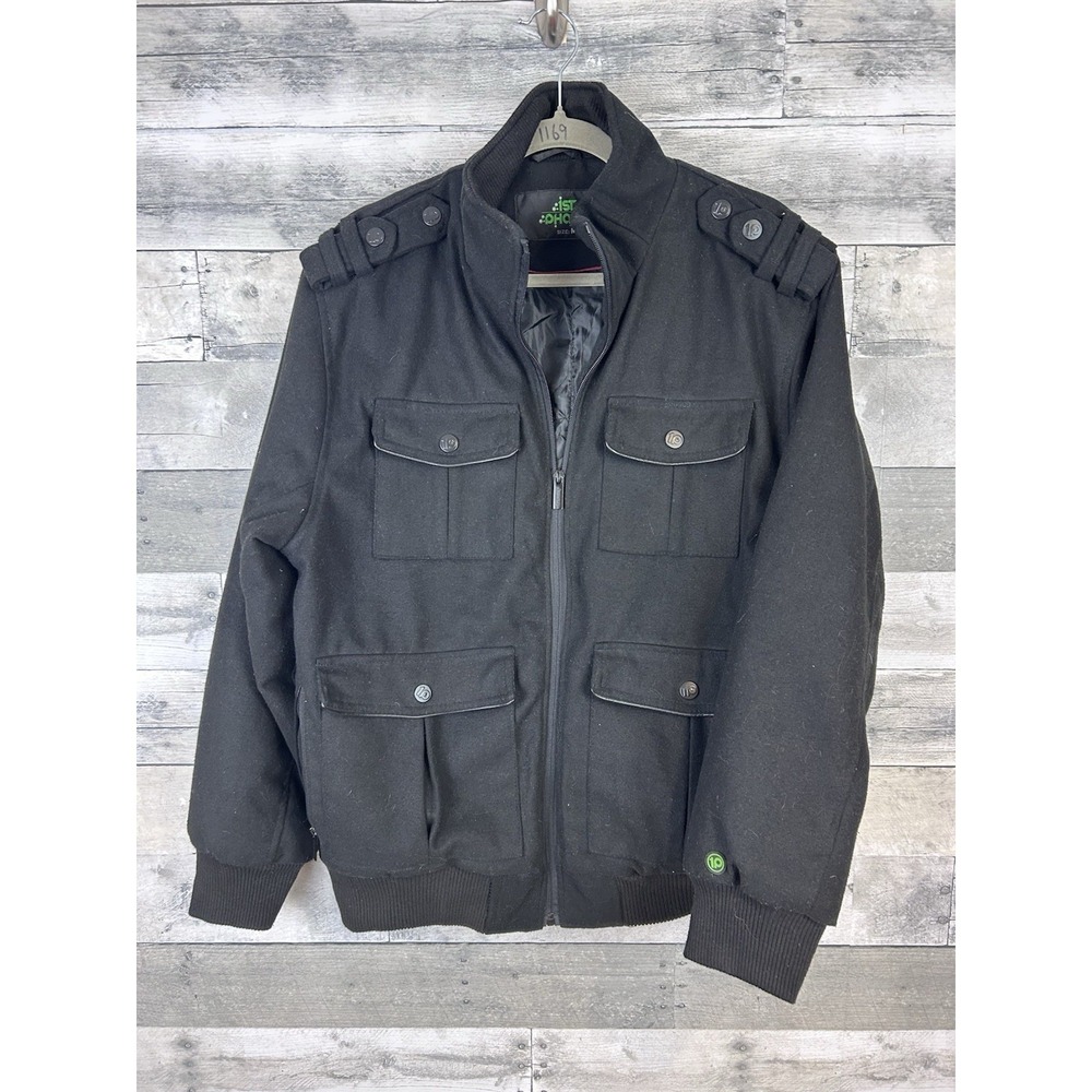 1st Phase Men's Black Medium Zip Up Jacket